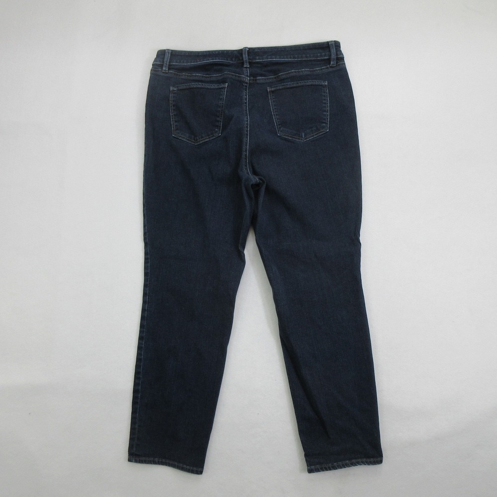 Talbots Women's Jeans 16P Slim Ankle Flawless Five Pocket Dark Wash Stretch Blue - Picture 2 of 11